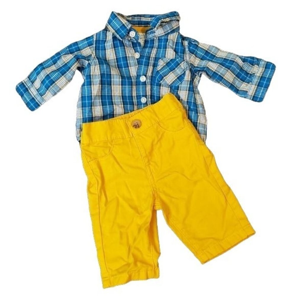 Little Wonders Newborn Matching set Shirt & Dress Pants 100%‎ Cotton